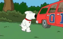Jumping Into The Car - Family Guy GIF - Family Guy Peter Griffin Brian Griffin GIFs