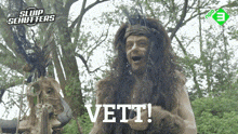 a man in a furry costume with the word vett written in white