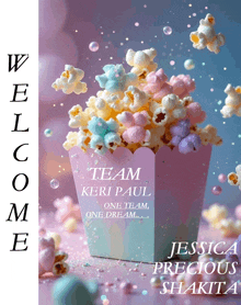 a sign that says welcome team keri paul and jessica precious shakita
