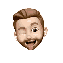 animoji guy silly tongue out wink