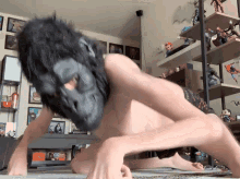 Gorilla Mask GIF - Gorilla Mask Working Out GIFs