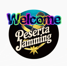 a sign that says welcome peserta jamming