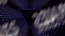a dark room with a triangle in the middle