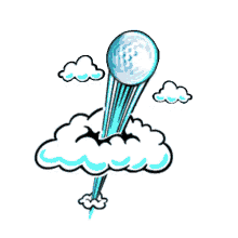 golf ball flying clouds spinning olympic ball games