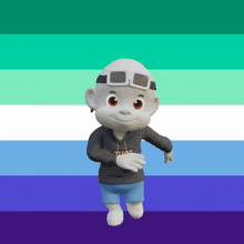 a cartoon character is wearing a hoodie that says trust
