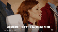 You Wouldnt Believe The Day Ive Had So Far Jane Levy GIF - You Wouldnt Believe The Day Ive Had So Far Jane Levy Zoey GIFs