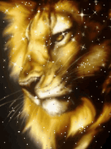 Sending Strength Lion GIF - Sending Strength Lion Sparkling GIFs