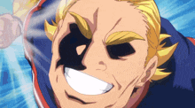 a close up of a cartoon character with a big smile