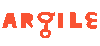 the word argile that is red on a white background