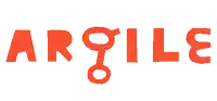the word argile that is red on a white background