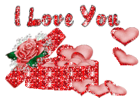 I Love You Gift Sticker - I Love You Gift Flowers Stickers
