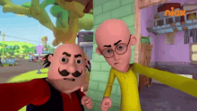 two cartoon characters are standing next to each other with a nick logo in the corner