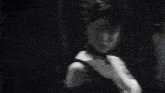 a black and white photo of a woman with the words you just had to come and bug me didn 't you