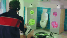 toilet dj dance party funny music