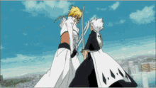 Toshiro Vs Halibel Anime GIF - Toshiro Vs Halibel Anime Bleach GIFs