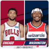 a chicago bulls and washington wizards basketball game is scheduled for jan 7