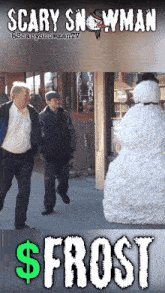 Frost Scary Snowman GIF - Frost Scary Snowman Fist Fight GIFs