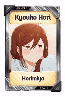 horimiya kyouko hori kyouko hori karuta card
