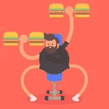 Burger Workout Eat GIF