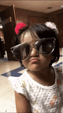 idgaf pout baby sunglasses cute