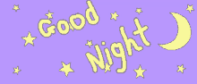 good night moon crescent moon star sparkle