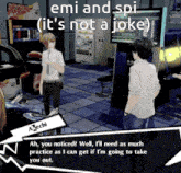 a screenshot of a video game with the words " it 's not a joke " on top