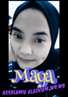 a picture of a woman with the name maya written on it