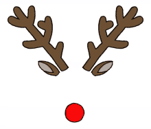 christmas reindeer antlers rudolph red nose