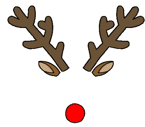 Christmas Reindeer Sticker - Christmas Reindeer Antlers Stickers