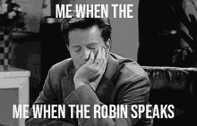 Me When The Robin Speaks Robin GIF - Me When The Robin Speaks Robin Sleep GIFs