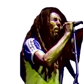 Singing Bob Marley Sticker - Singing Bob Marley Could You Be Loved Stickers