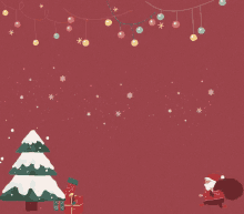 a red background with the words merry christmas written in white
