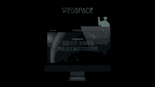 a computer monitor displays a webpage for webspace