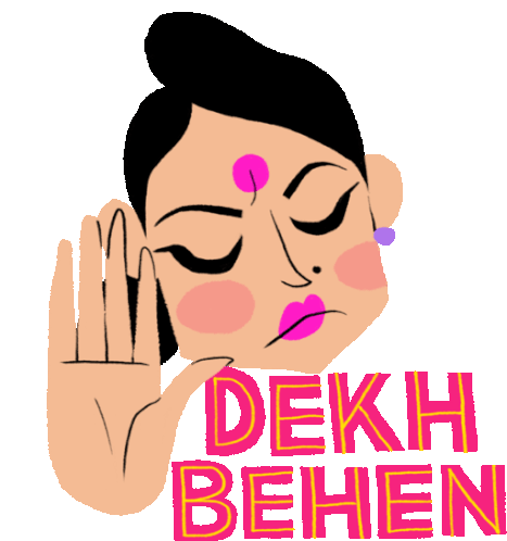 Aunty Saying Dekh Behen Sticker