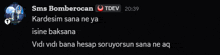 a screenshot of a text message from sms bomberocan tdev