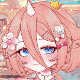 a drawing of a girl with a unicorn horn