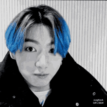 Jungkook Blue Jungkook Black And White GIF - Jungkook Blue Jungkook Black And White Jeon Jungkook GIFs