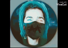 a picture of a person with a mask on their face is made with vivacut
