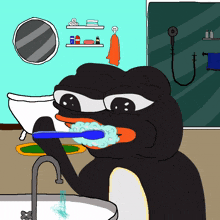 Pingu Brushing Teeth Gm GIF - Pingu Brushing Teeth Gm GIFs