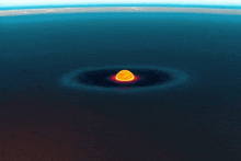 a computer generated image of a nuclear explosion in the middle of the ocean