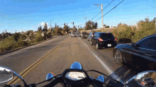 Driving Inbetween Cars Motorcyclist GIF