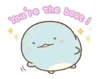 a sticker that says you 're the best with a penguin on it