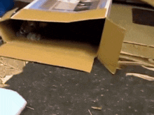 a cardboard box with a picture of a car on it