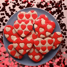 Heart Cookies White And Red Heart Cookies GIF