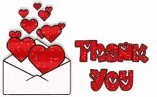 Thank You Red Hearts GIF - Thank You Red Hearts Words GIFs