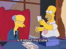 Is It About My Cube? GIF - Thesimpsons Audio Fox GIFs
