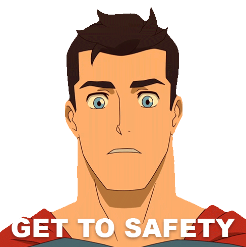 Get To Safety Superman Sticker - Get To Safety Superman Jack Quaid Stickers