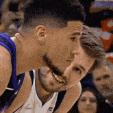 Luka Doncic Devin Booker GIF - Luka Doncic Devin Booker Free Throw Look GIFs