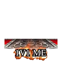 an animated image of a man dancing with the words 1v1 me in the corner