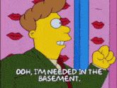 Wax Lips The Simpsons GIF - Wax Lips The Simpsons Im Needed In The Basement GIFs